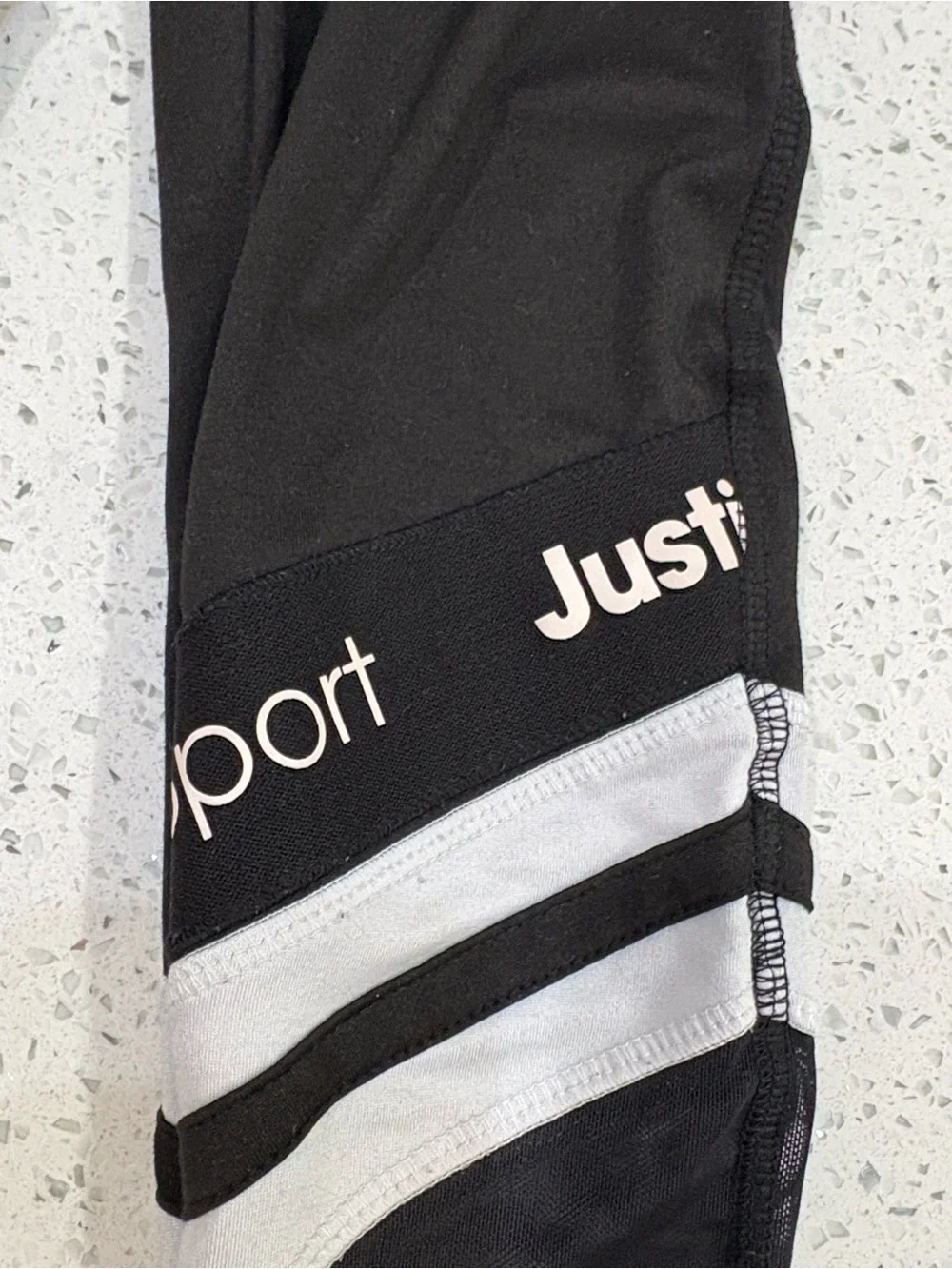 Justice Active Girls black leggings size 7/8